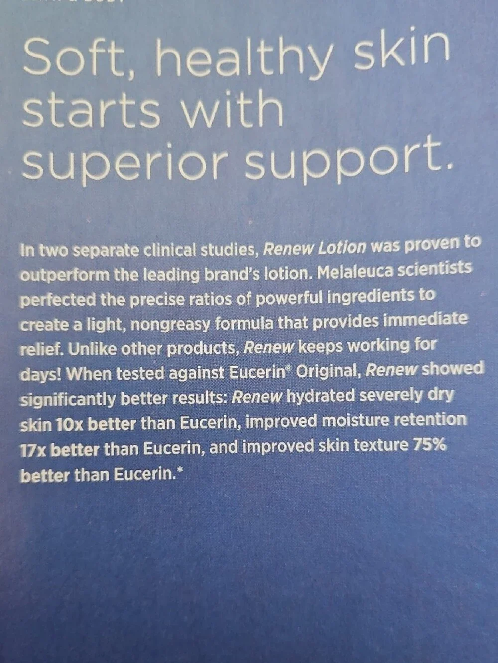 Renew Intensive Skin Therapy Moisturizing Lotion. Lavender Scent